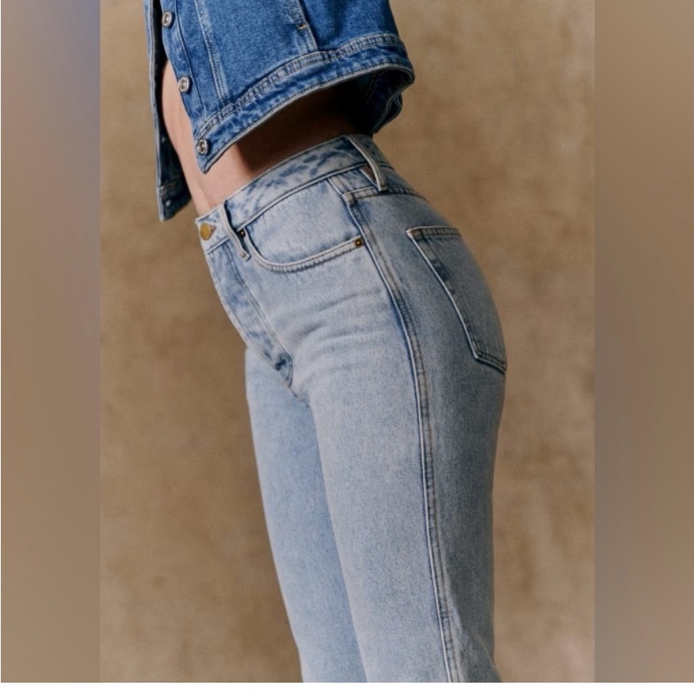 Sezane Brut Sexy Jeans Size 4 Bleach Organic Cotton